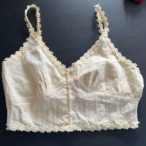 Yellow daisy crop top